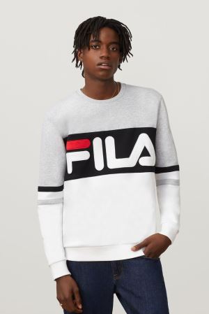 FILA Freddie Sweatshirts White / Black,Mens Clothing | CA.WUGHXD064